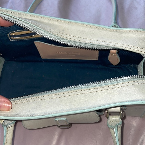 Dooney & Bourke genuine leather bag in pastel mint/baby blue - Picture 10 of 12
